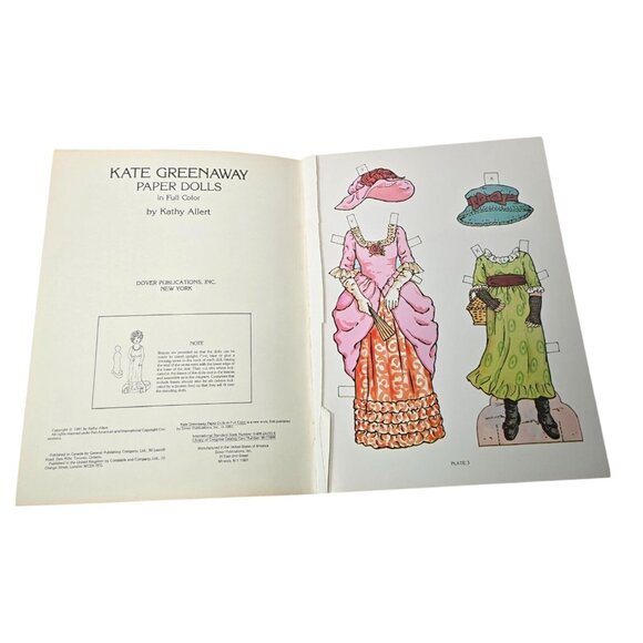 Kate Greenaway Paper Dolls Kathy Allert 1981 Dover Book Vintage Victorian Style - Picture 3 of 11